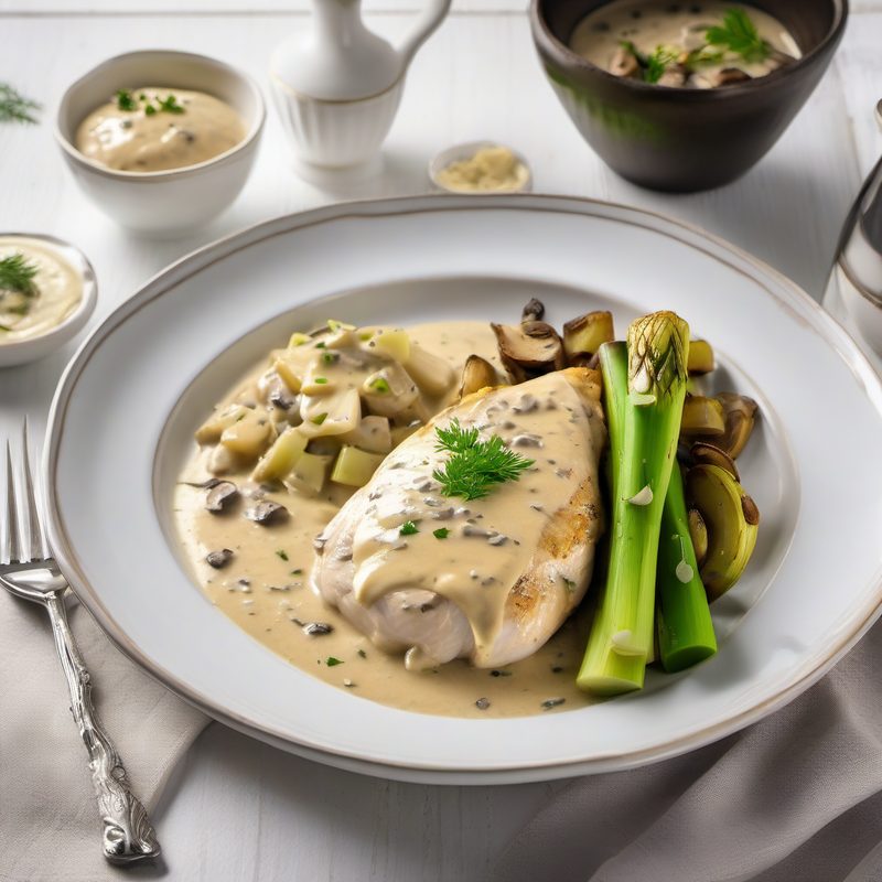 Chicken Cream Leeks Mushrooms