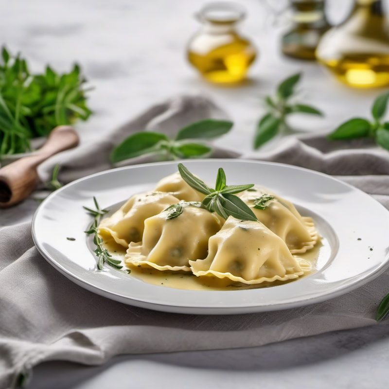 Chicken Ravioli Sage Butter