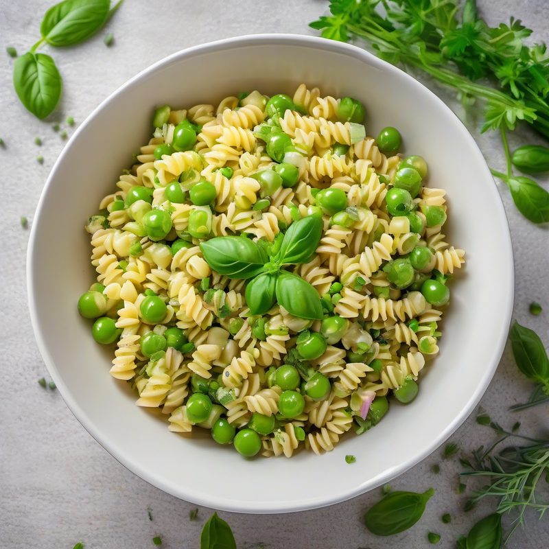 Cold Pasta Zucchini Peas