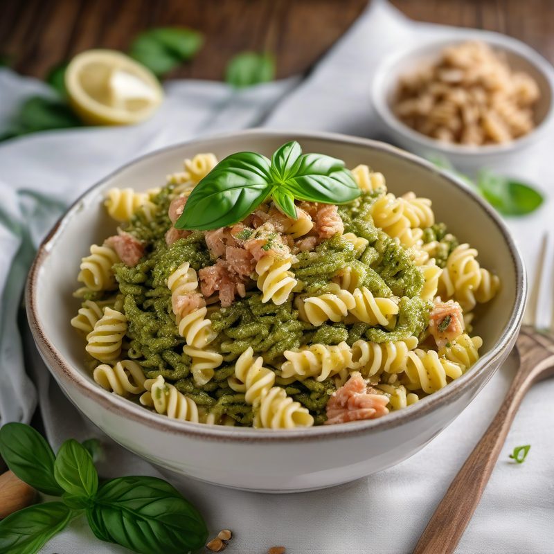 Fusilli Tuna Almond Pesto