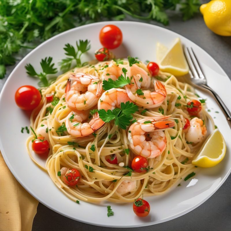 Linguine Shrimp Lemon Bisque