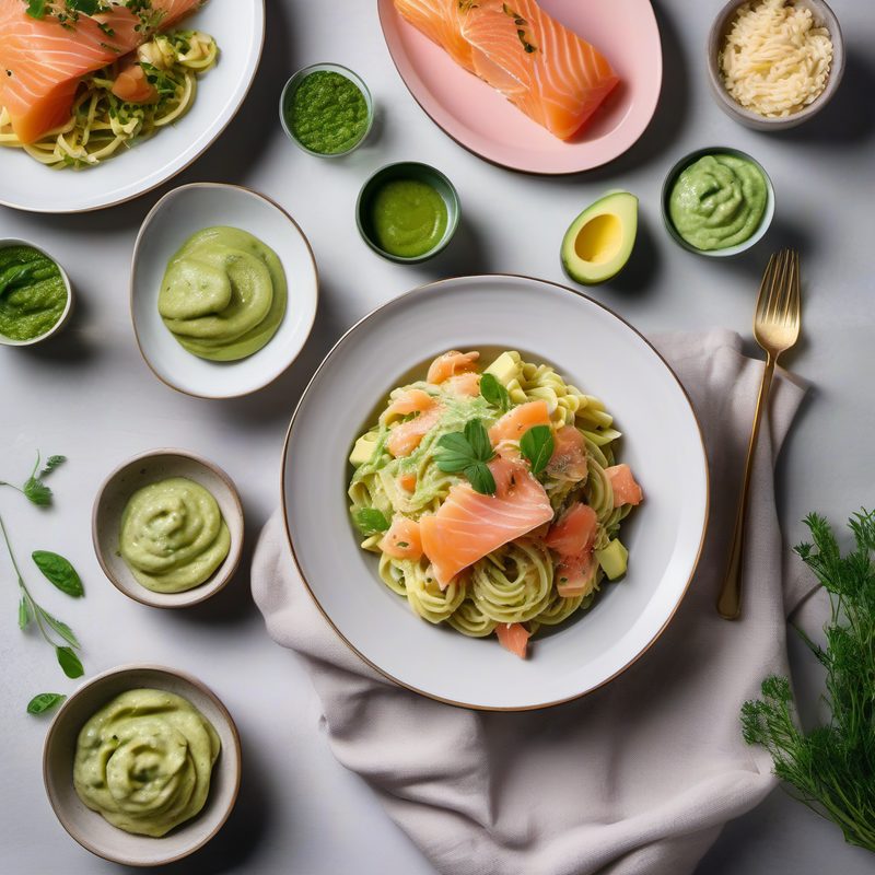 Pasta Avocado Salmon
