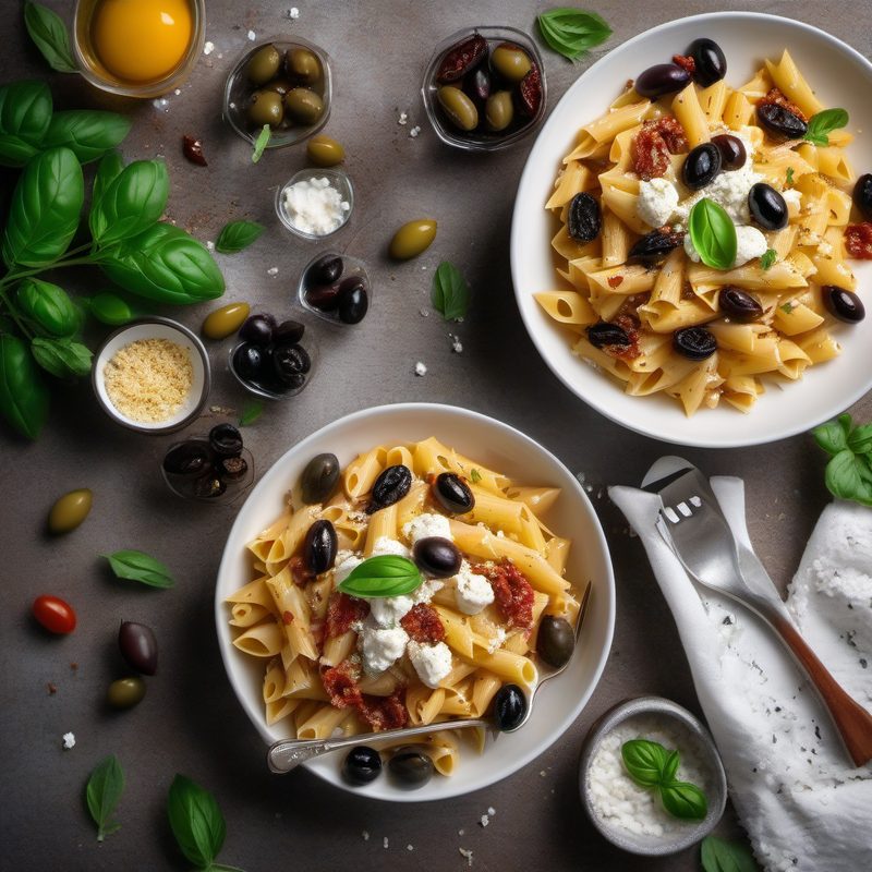 Pasta Ricotta Sundried Tomato Olive