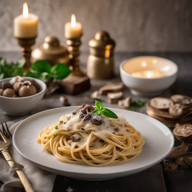 Porcini Spaghetti Parmesan Bechemel