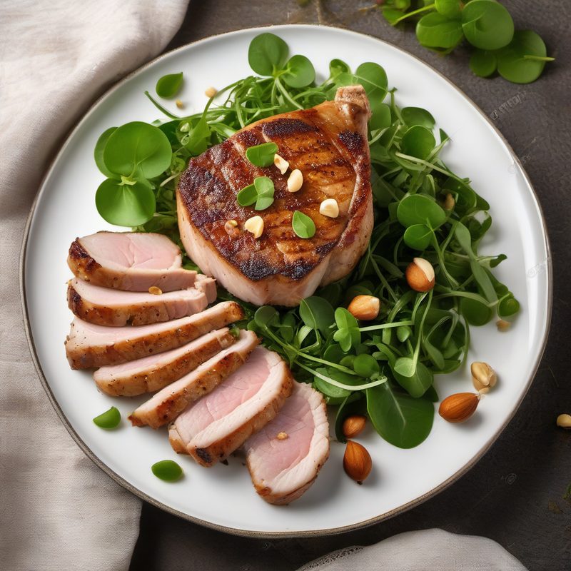 Pork Chops Watercress Hazelnuts