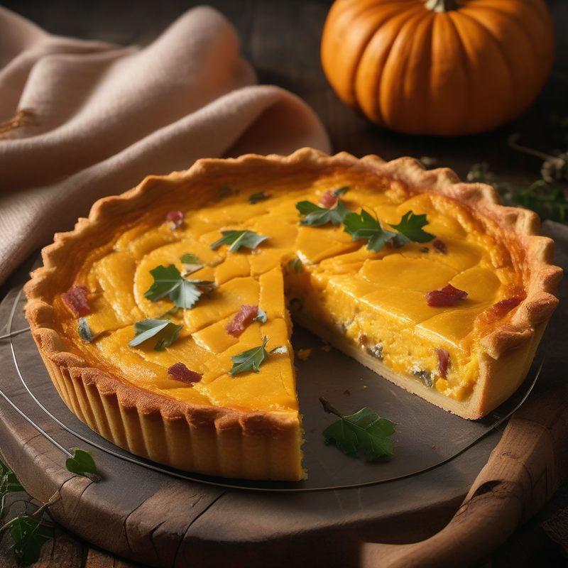 Pumpkin Cured Meat Quiche