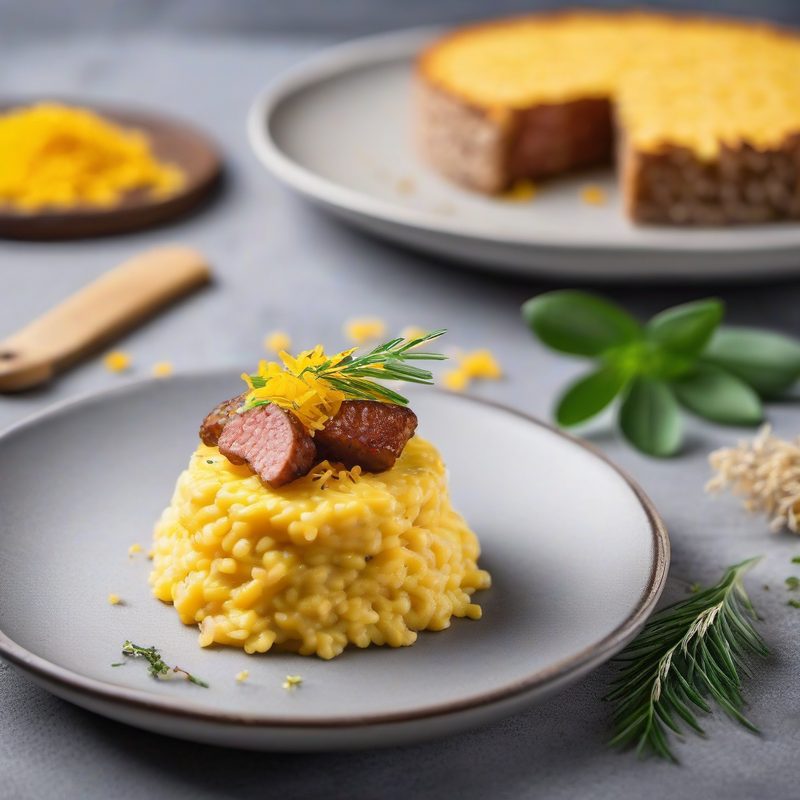Saffron Risotto with Parmesan Cream and Crisp