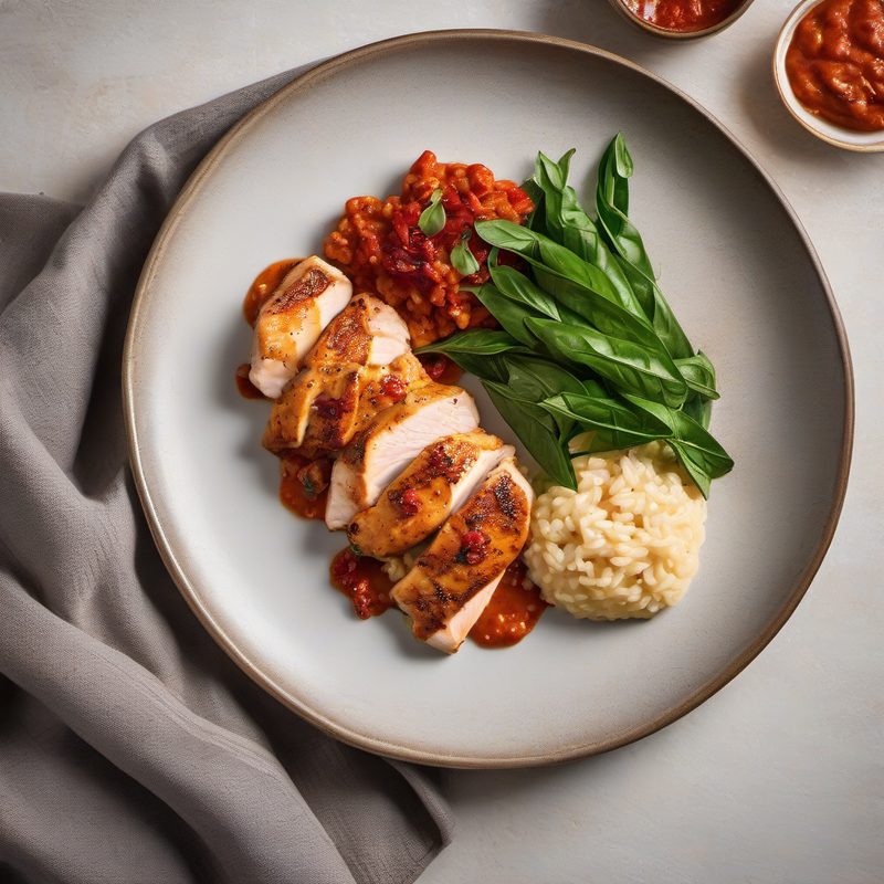 Spicy Chicken Fillets with Tomato Risotto