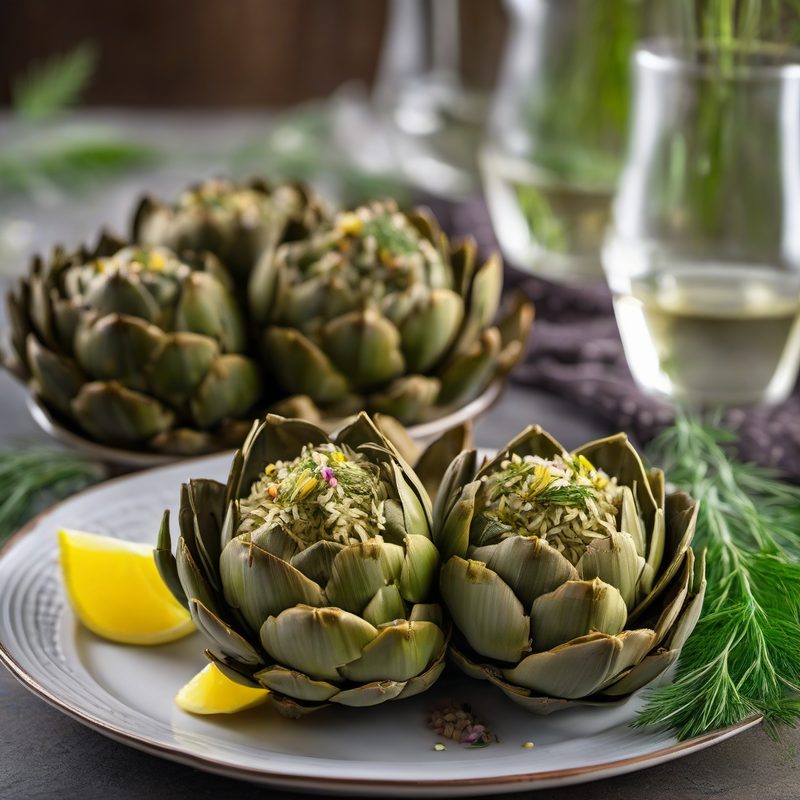 Stuffed Artichokes with Rice (Enginar Dolması)