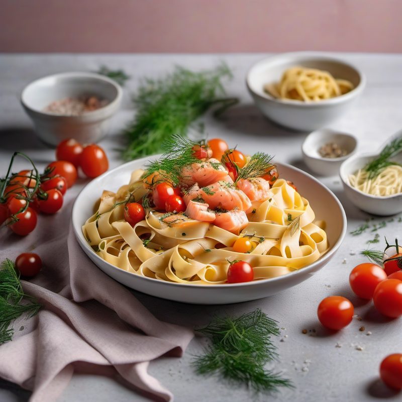 Tagliatelle Salmon Cherry Tomatoes