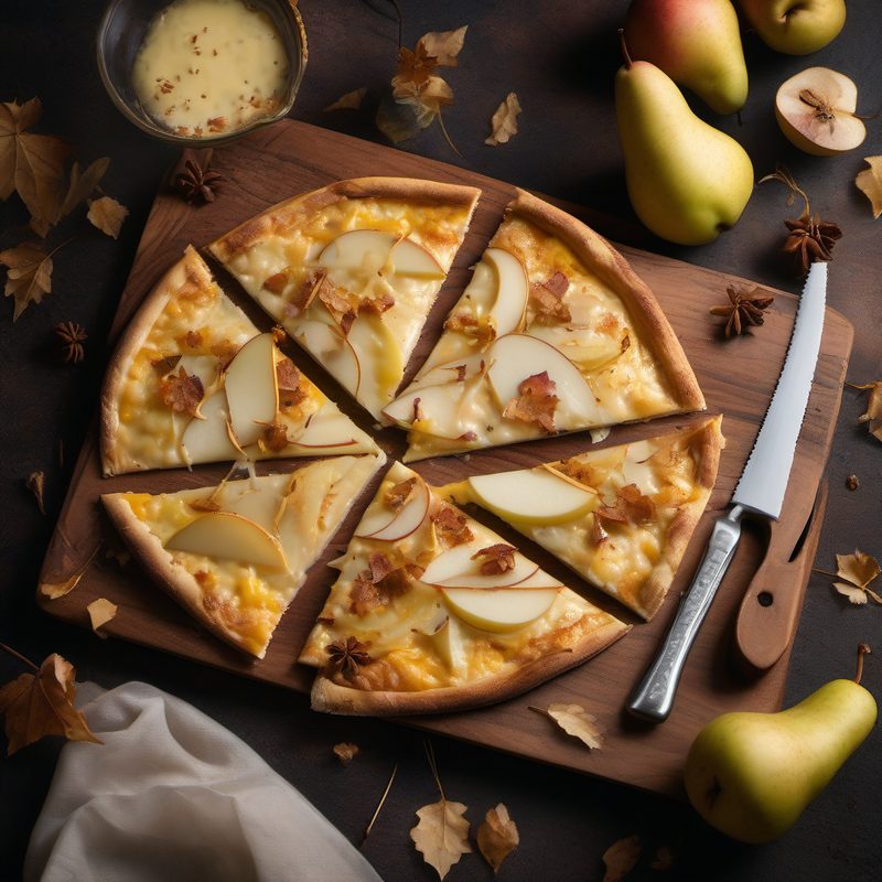 Tarte Flambee Raclette Pears