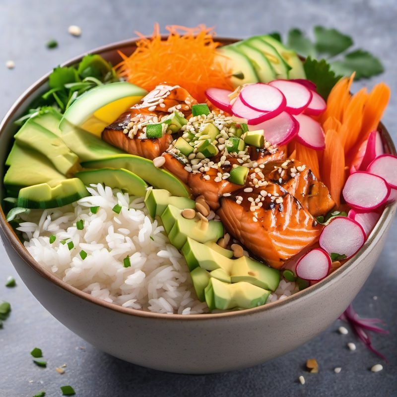 Teriyaki Salmon Poke Bowl