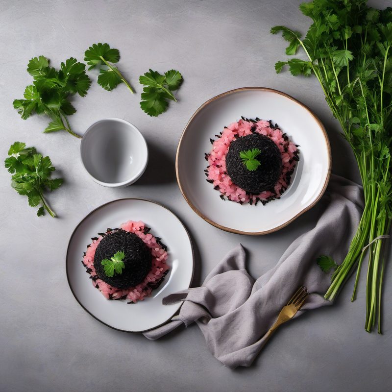Venere Rice Risotto with Rhubarb Compote