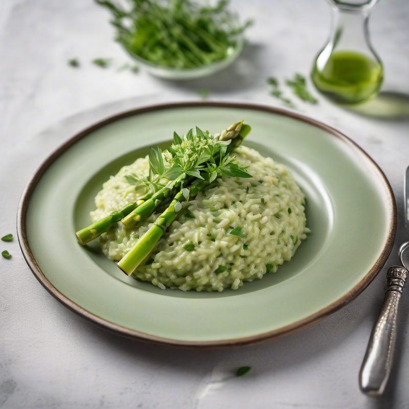 Wild Garlic Risotto with Asparagus