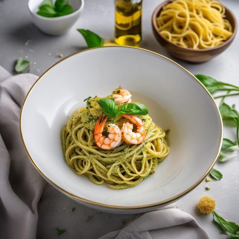 Zucchini Flower Pesto Shrimp